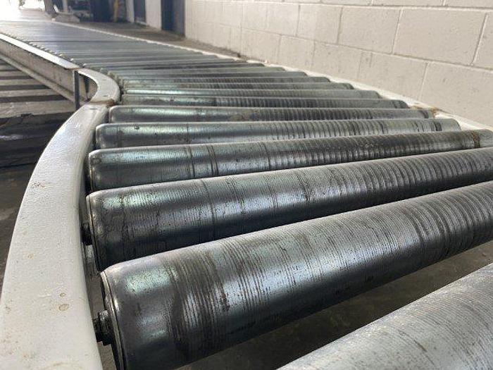 Used 11' Curved Roller Conveyor