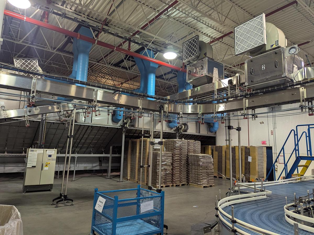 Used Posimat Bottle Silo and BI-N-35 Unscrambler