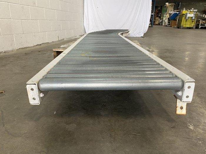 Used 11' Curved Roller Conveyor