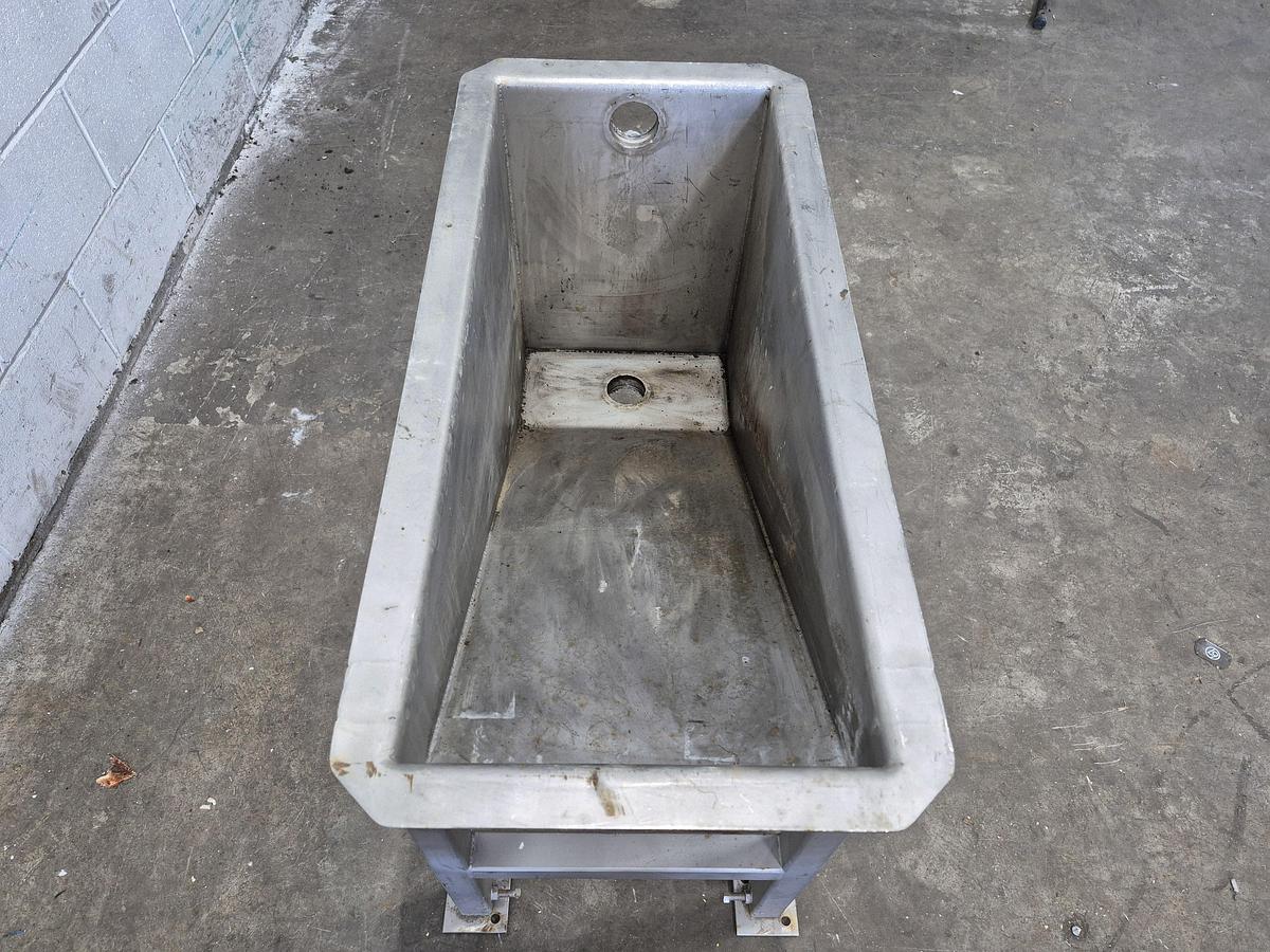 Used 22 Gallon Stainless Steel V-Bottom Trough Hopper