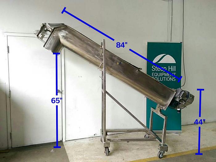 Used Adjustable Incline Auger Conveyor