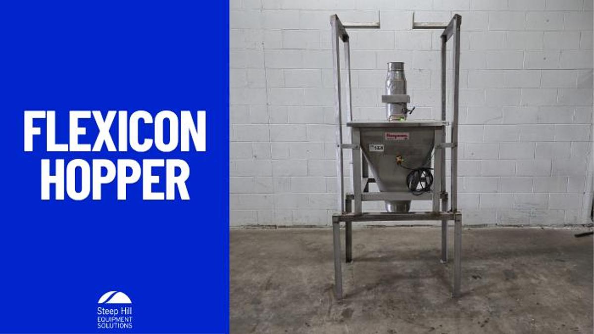 Used  Flexicon Bulk Material Feed Hopper and Intake Station