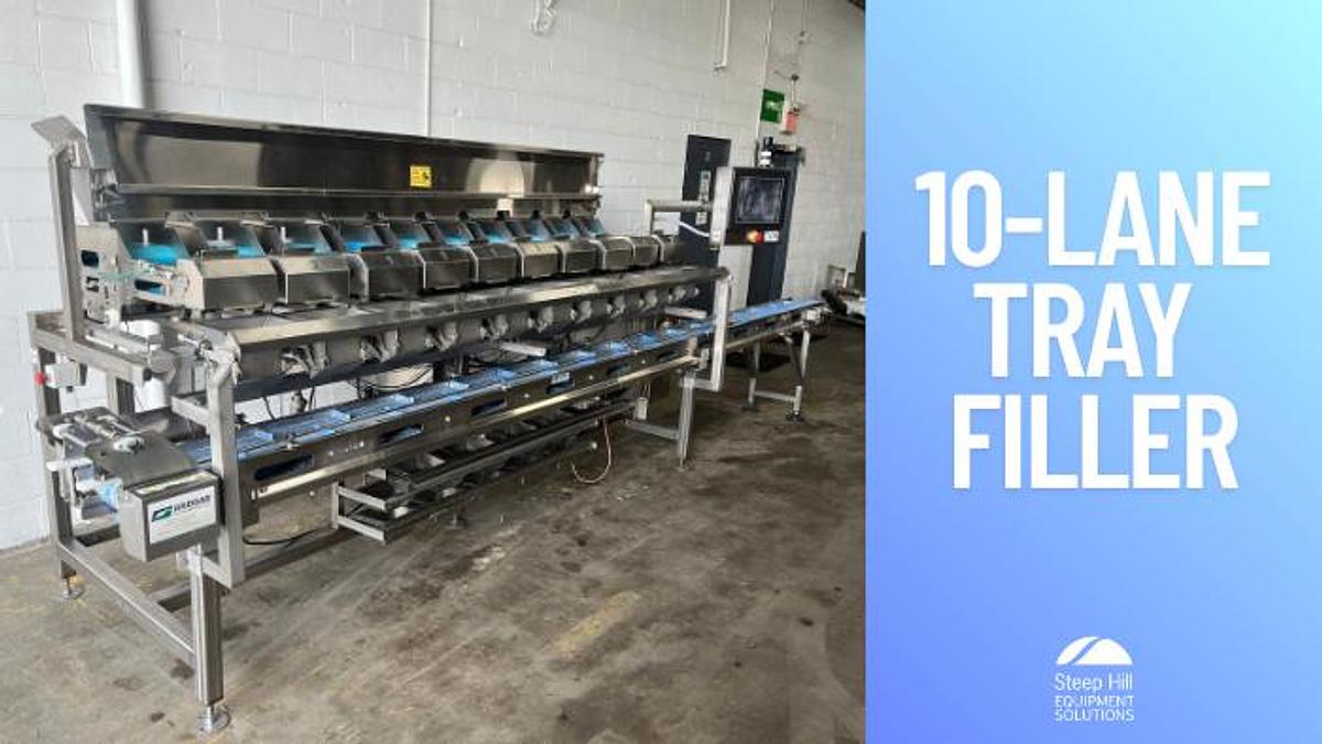 Used Andgar 10-Lane Tray Filler