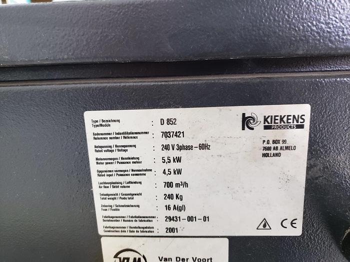 Used Kiekens D852 Industrial Vacuum Cleaner