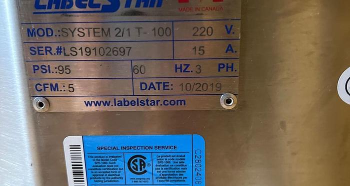 Used Capmatic LabelStar System 2/1 T-100 Labeller