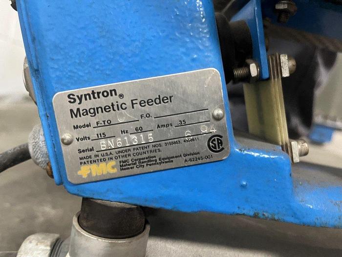 Used Syntron F-TO Magnetic Vibratory Feeders