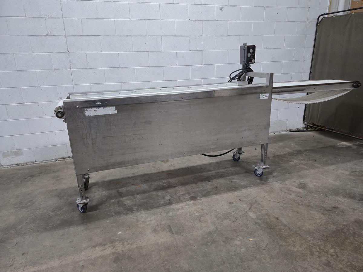 Used 130" L Stainless Steel Mobile Conveyor