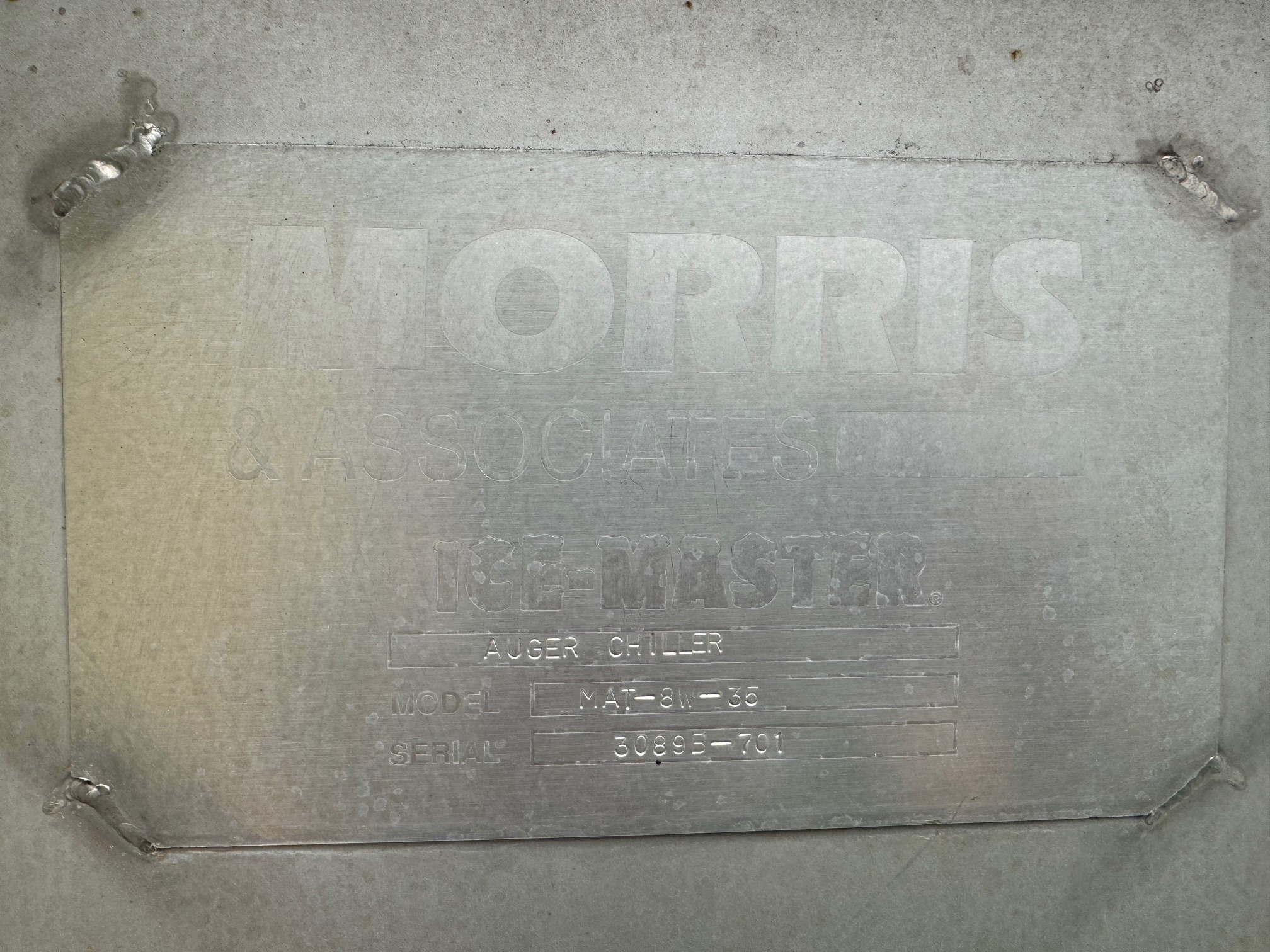 Used Morris Ice Master Auger Chiller
