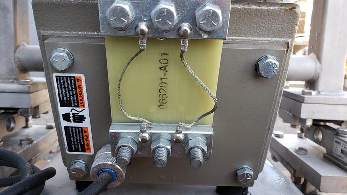 Used Stainless Steel Hopper with Vibratory Feeder on Load Cells