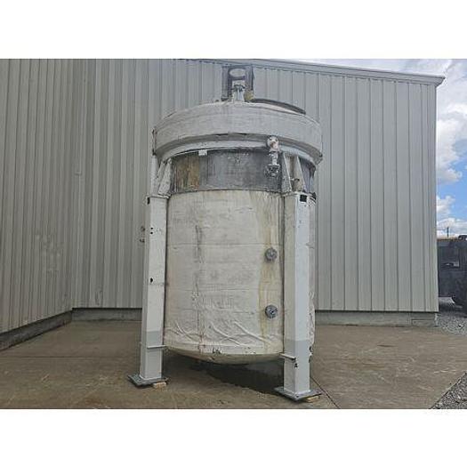 Used Dimple Jacketed Reactor Tank with Agitation