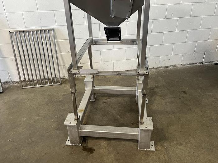 Used 9 CF Stainless Steel Hopper Tote