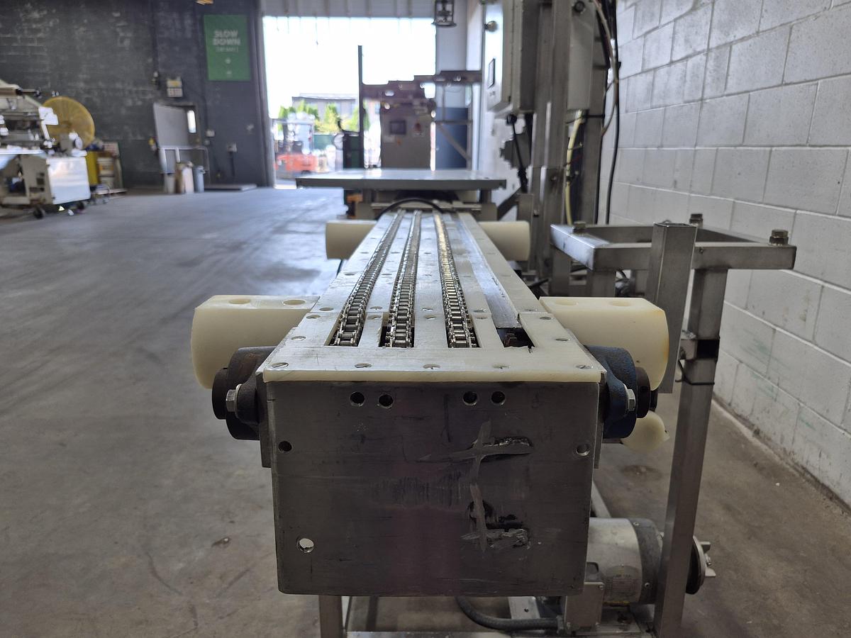 Used All-Fill Automatic Inline Single-Head Bottle Filler with Conveyor