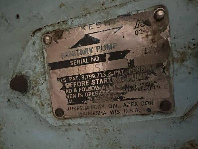 Used Waukesha Size 30 Sanitary PD Pump