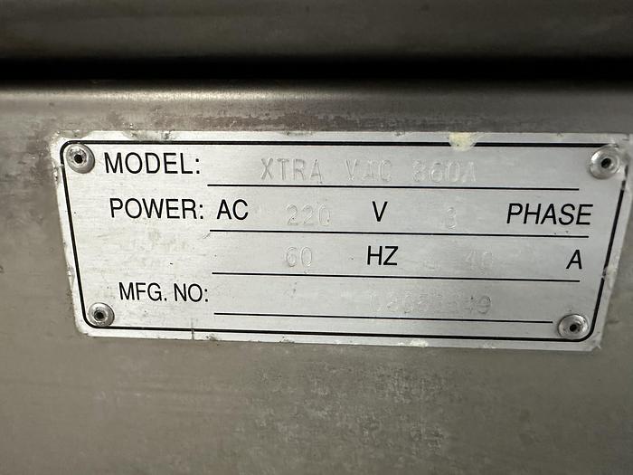 Used XtraVac 860A Dual Chamber Vacuum Sealer