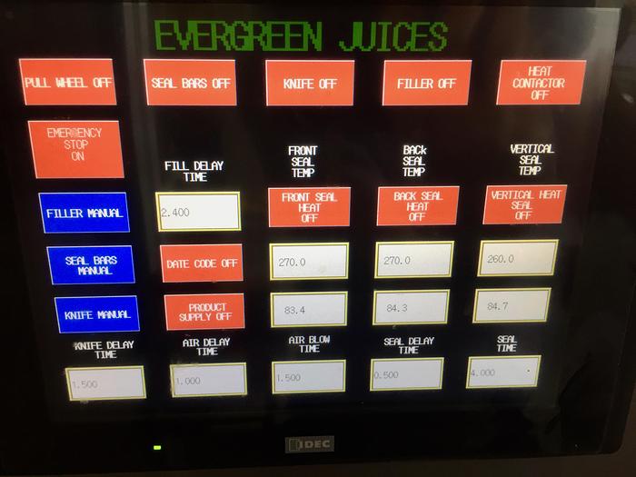 Used Winpak 5-lane Vertical Form Fill Seal Machine