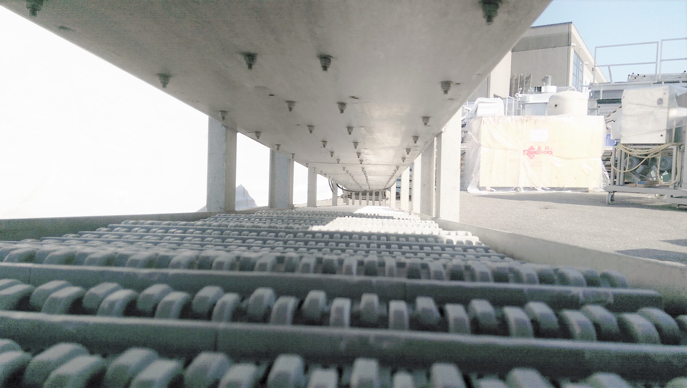 Used 21'L Incline Unloading Conveyor