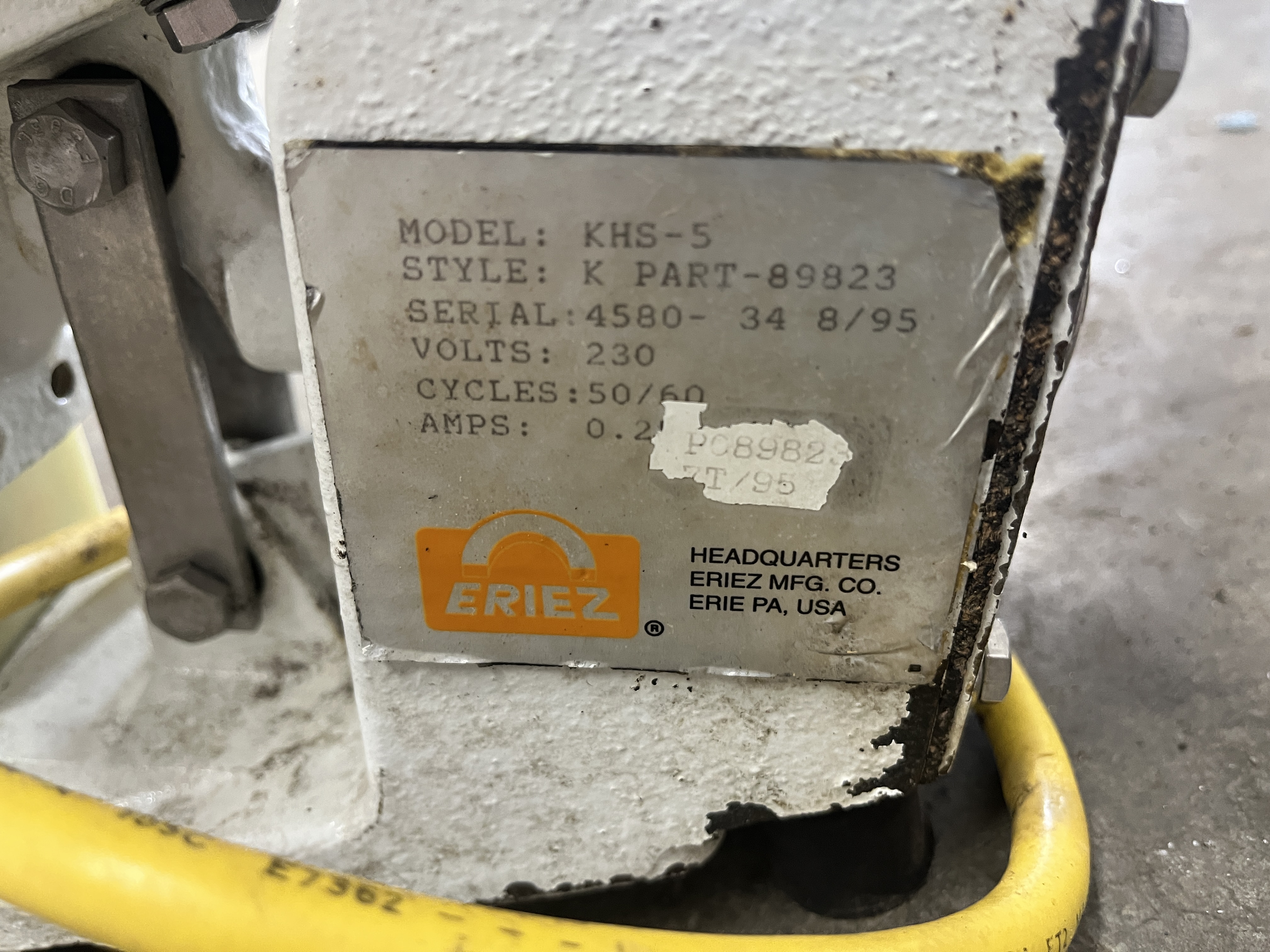 Used Eriez KHS-5 Electromagnetic Vibratory Feeder Drive