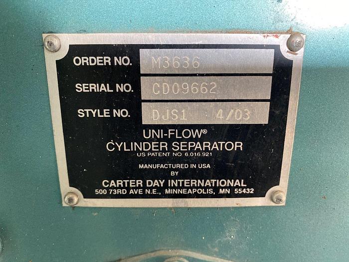 Used Carter Day Uni-Flow® Cylinder Separator
