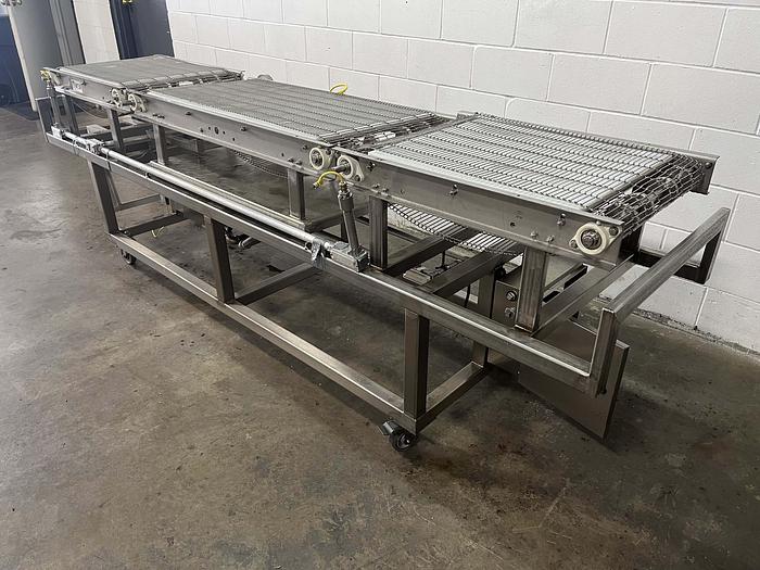 Used 114''L Three-Section Wire Conveyor