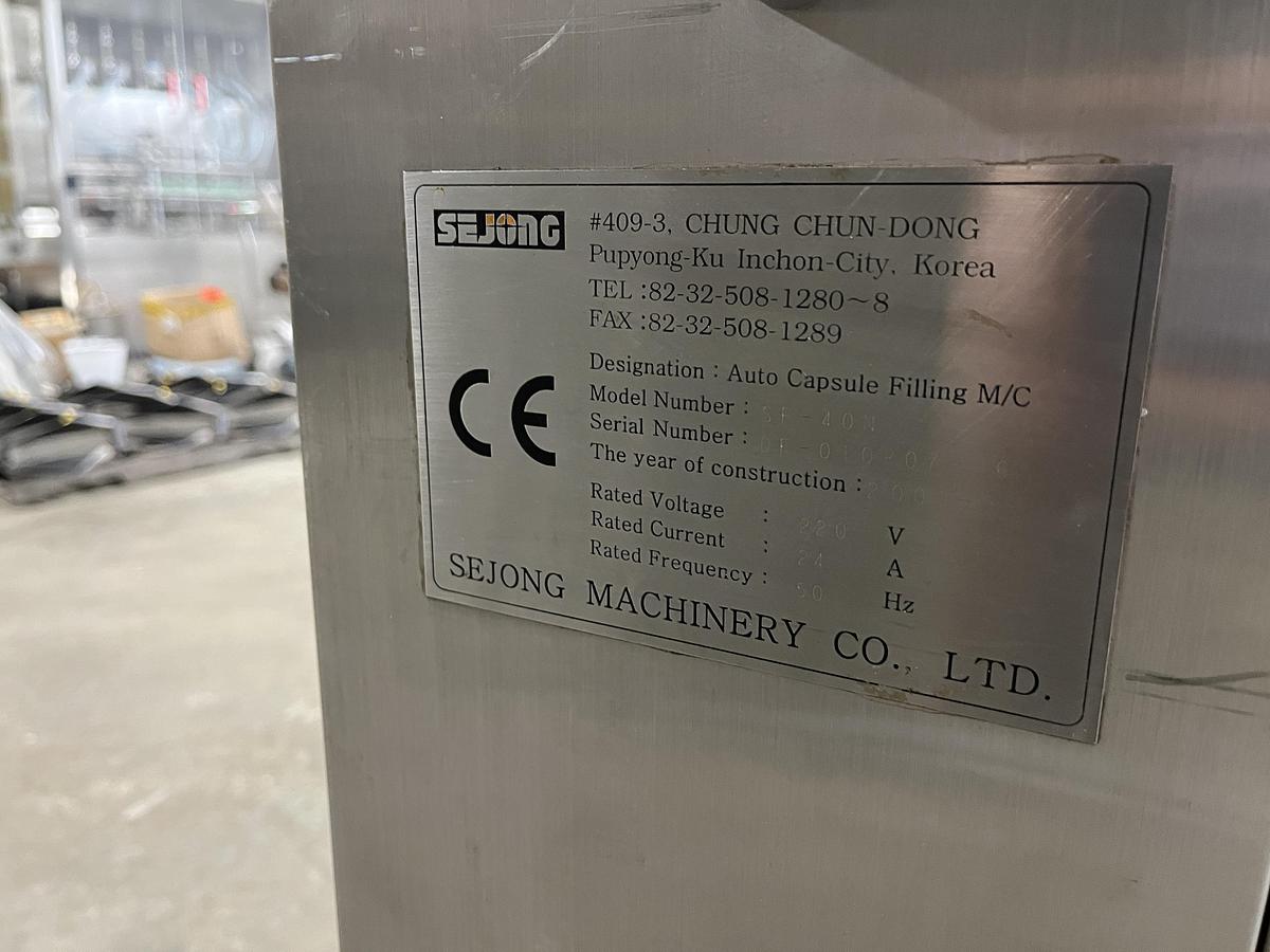 Used Sejong SF-40 Capsule Filler