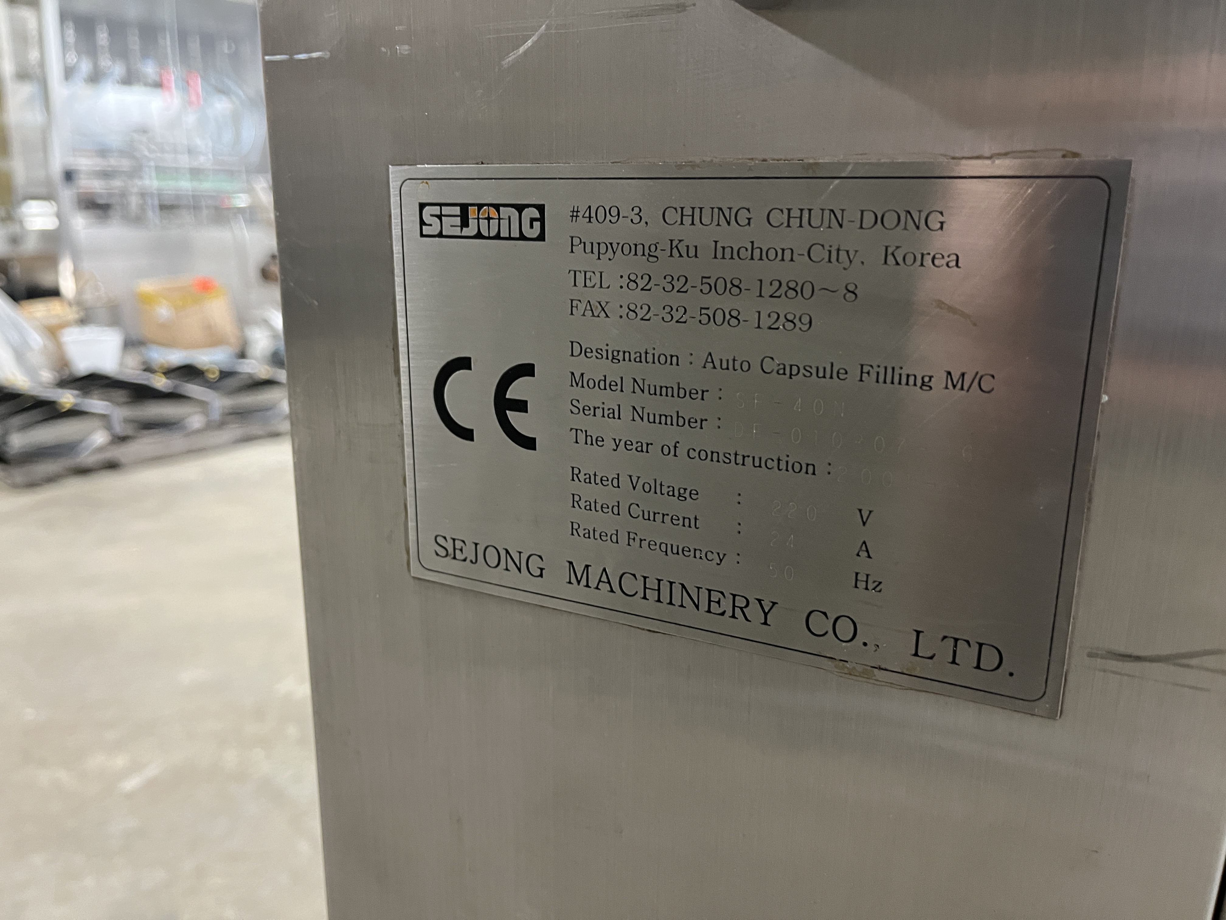 Used Sejong SF-40 Capsule Filler