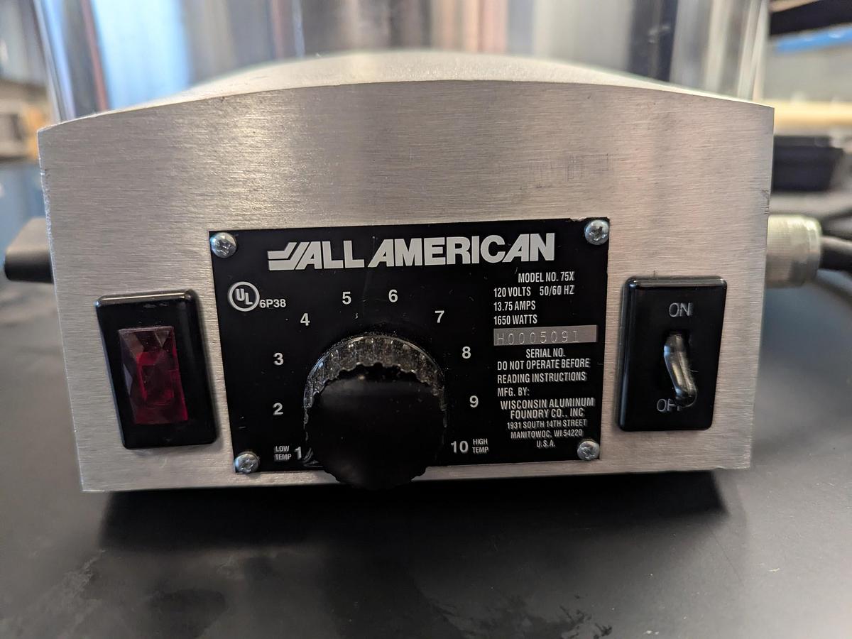 Used All American 75X Autoclave Sterilizer