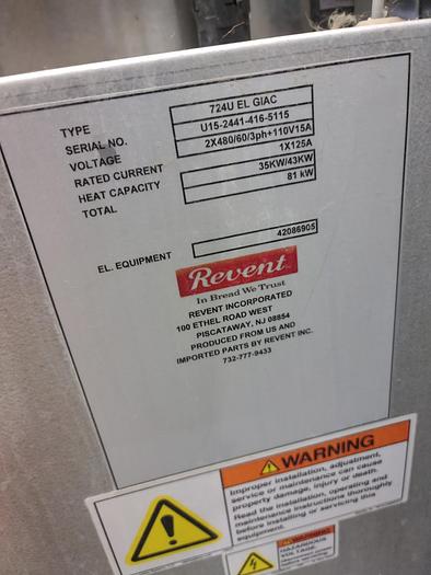 Used Revent Double Rack Ovens