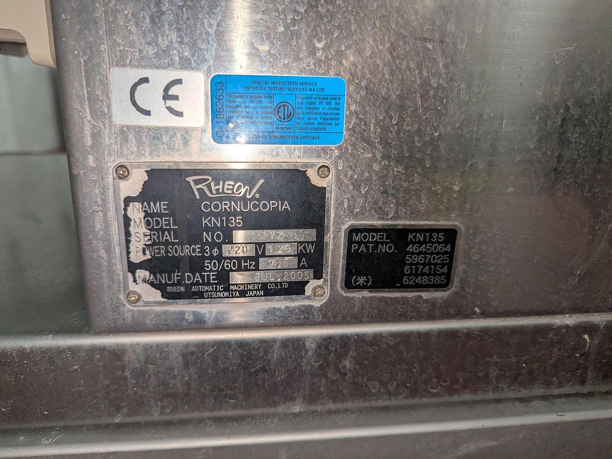 Used Rheon Cornucopia KN135 Encrusting Machine
