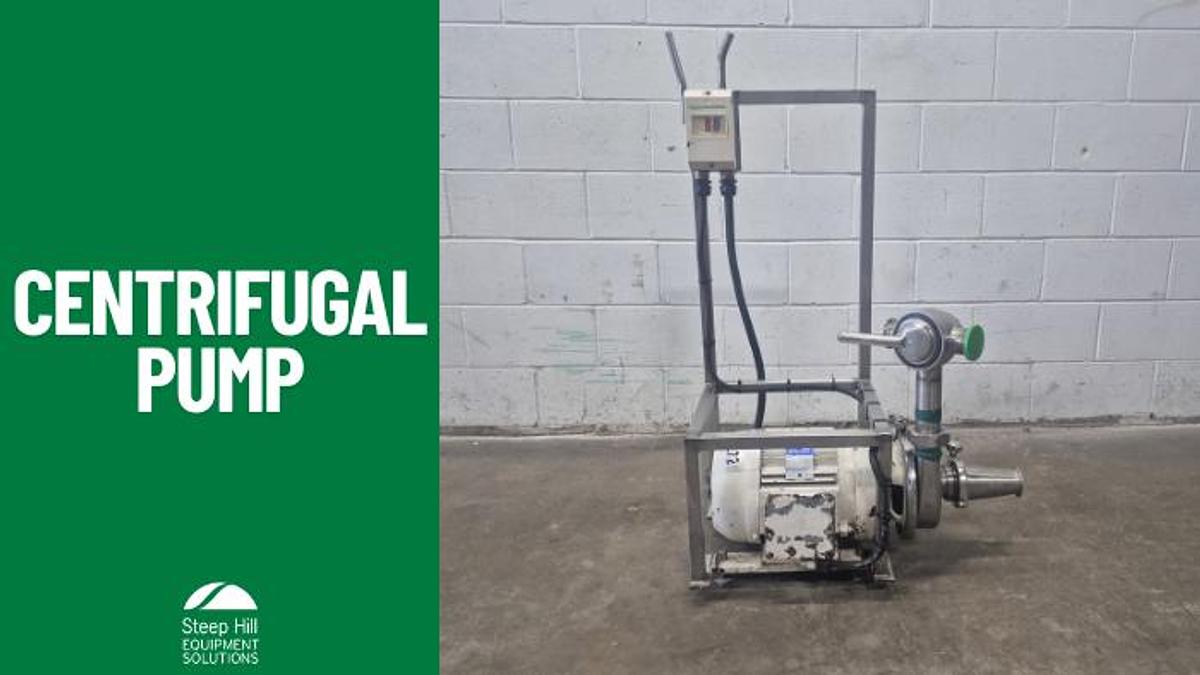 Used 3 HP Portable Sanitary Centrifugal Pump Cart