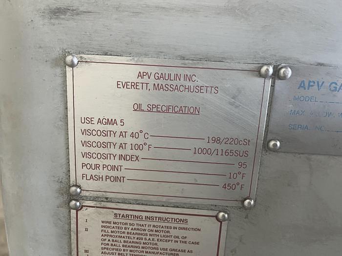 Used APV Homogenizer