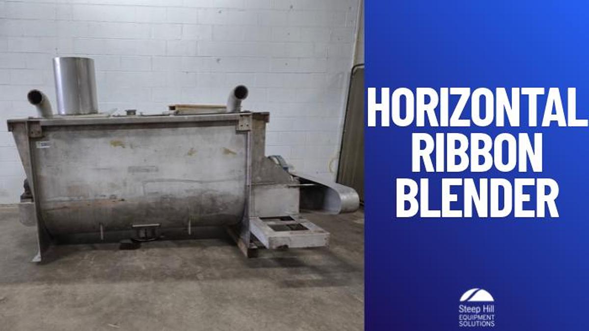 Used 35-50 Cu. Ft. Industrial Stainless Steel Horizontal Ribbon Blender
