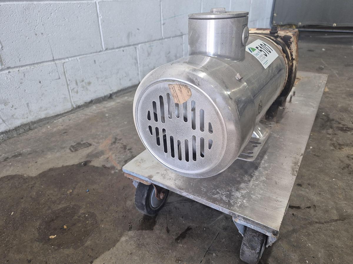 Used Teco-Westinghouse Washdown Electric Motor w/ Helical Inline Gearmotor