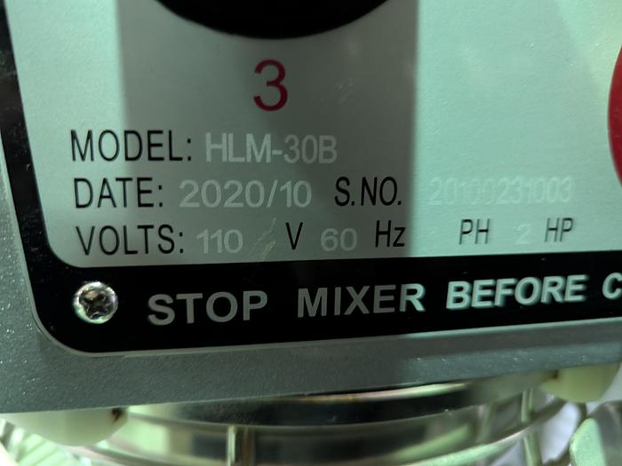 Used EFI HLM-30B 30 Qt. Planetary Mixer