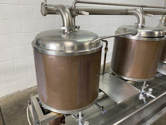 Used Copper-Clad Steam-Fired Brewing Kettles