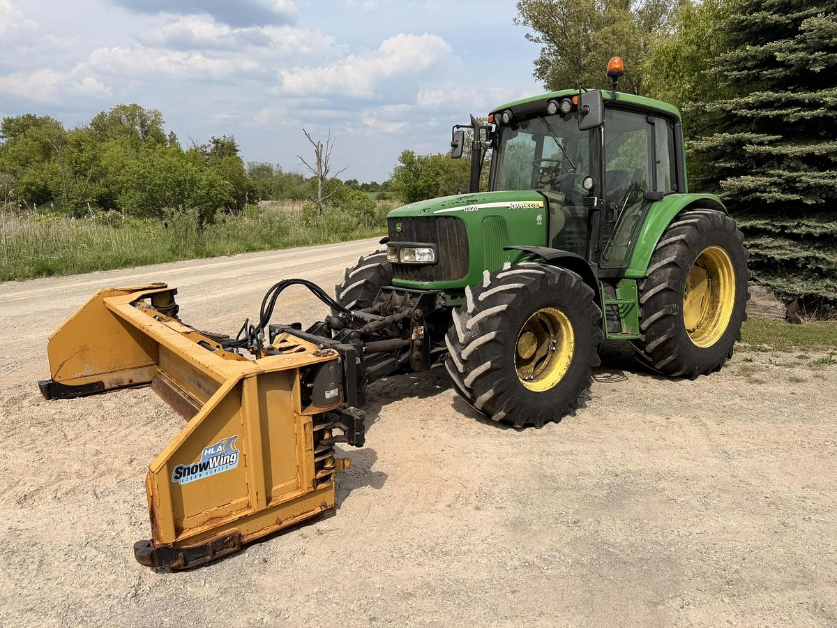 Used 2008 John Deere 6320, 24 SPD Power Quad, 9-15 HLA Blade