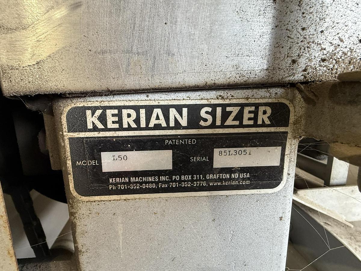 Used Kerian L50 50" Sizer with 5 Lane Table