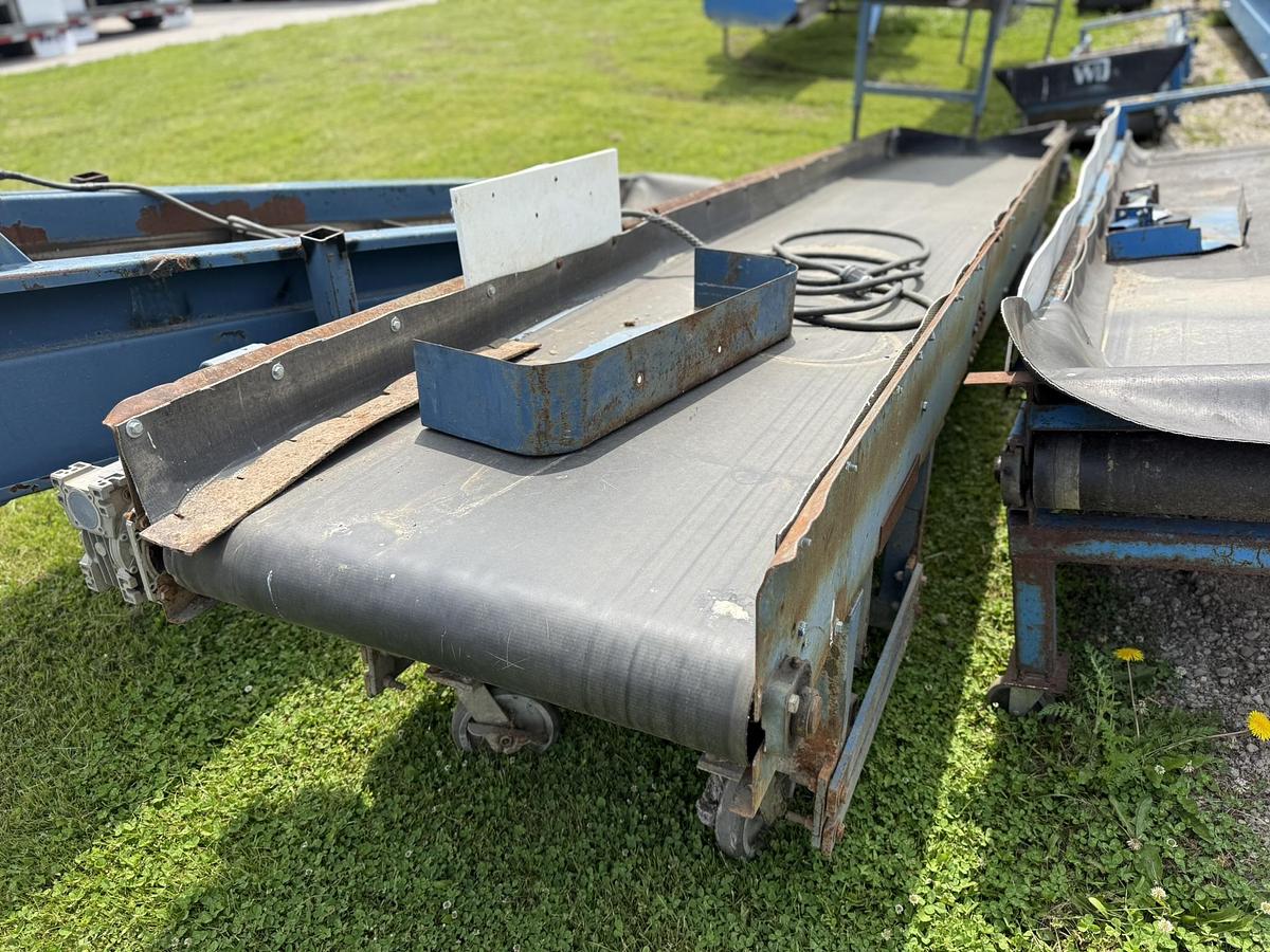 Used 15' Long Coveyor With 30" Belt, Single Phase Motor