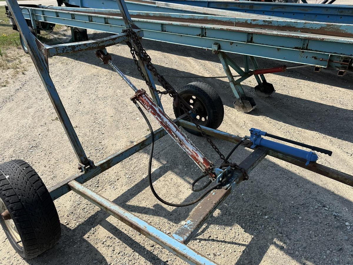 Used Alliston Machinery 24' Elevator Conveyor, 22" Flighted Belt *No Motor*