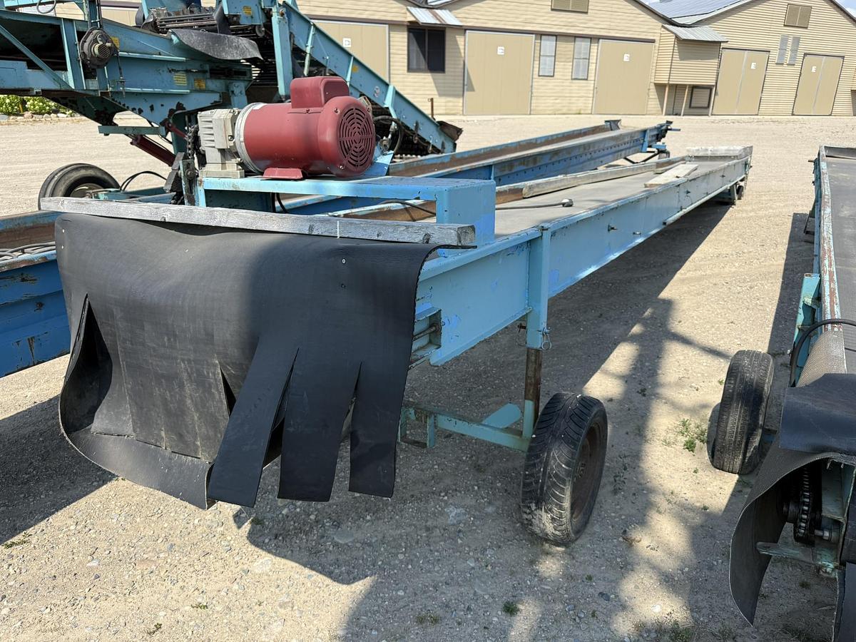 Used Haines Haines 34' Conveyor 36" Belt, Single Phase Motor