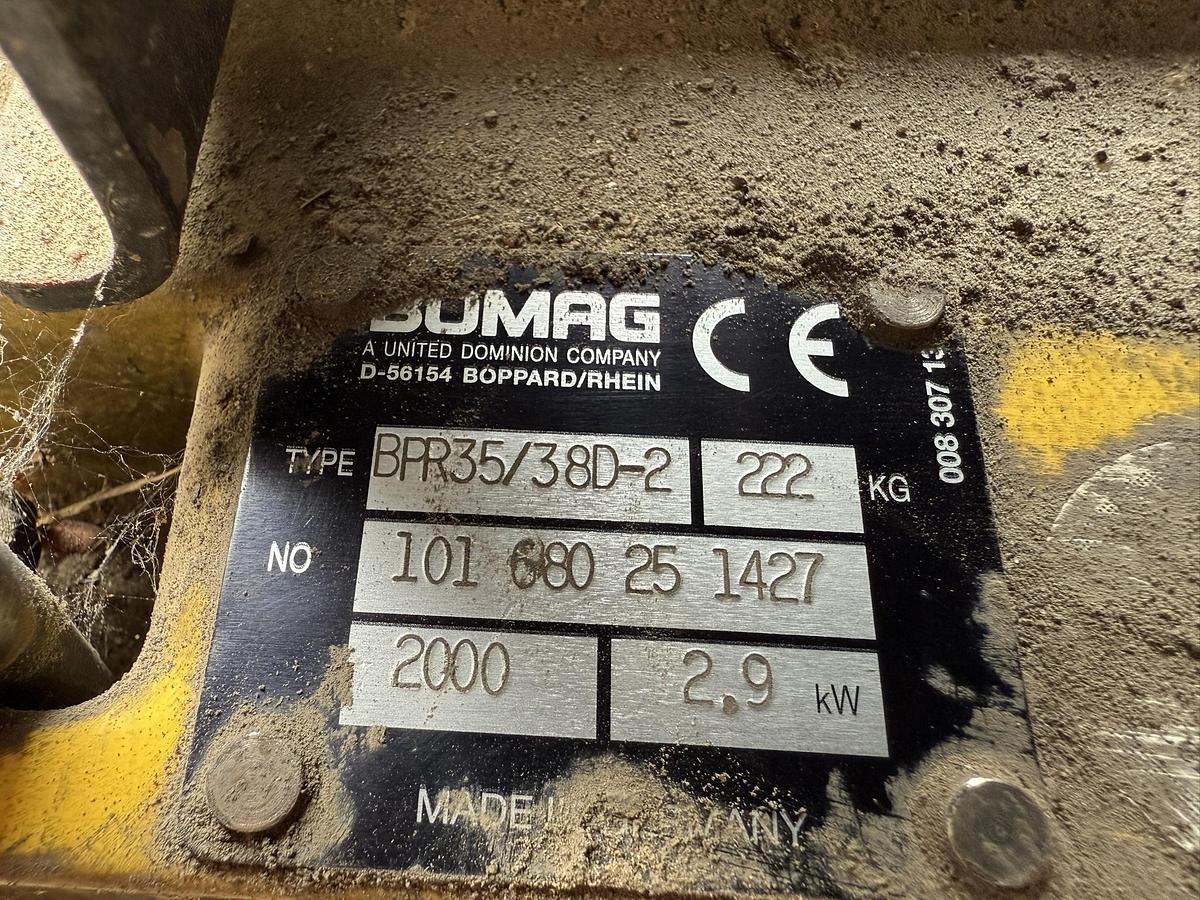 Used Bomag BPR35/38D-2 Yanmar Diesel Walk Behind Compactor