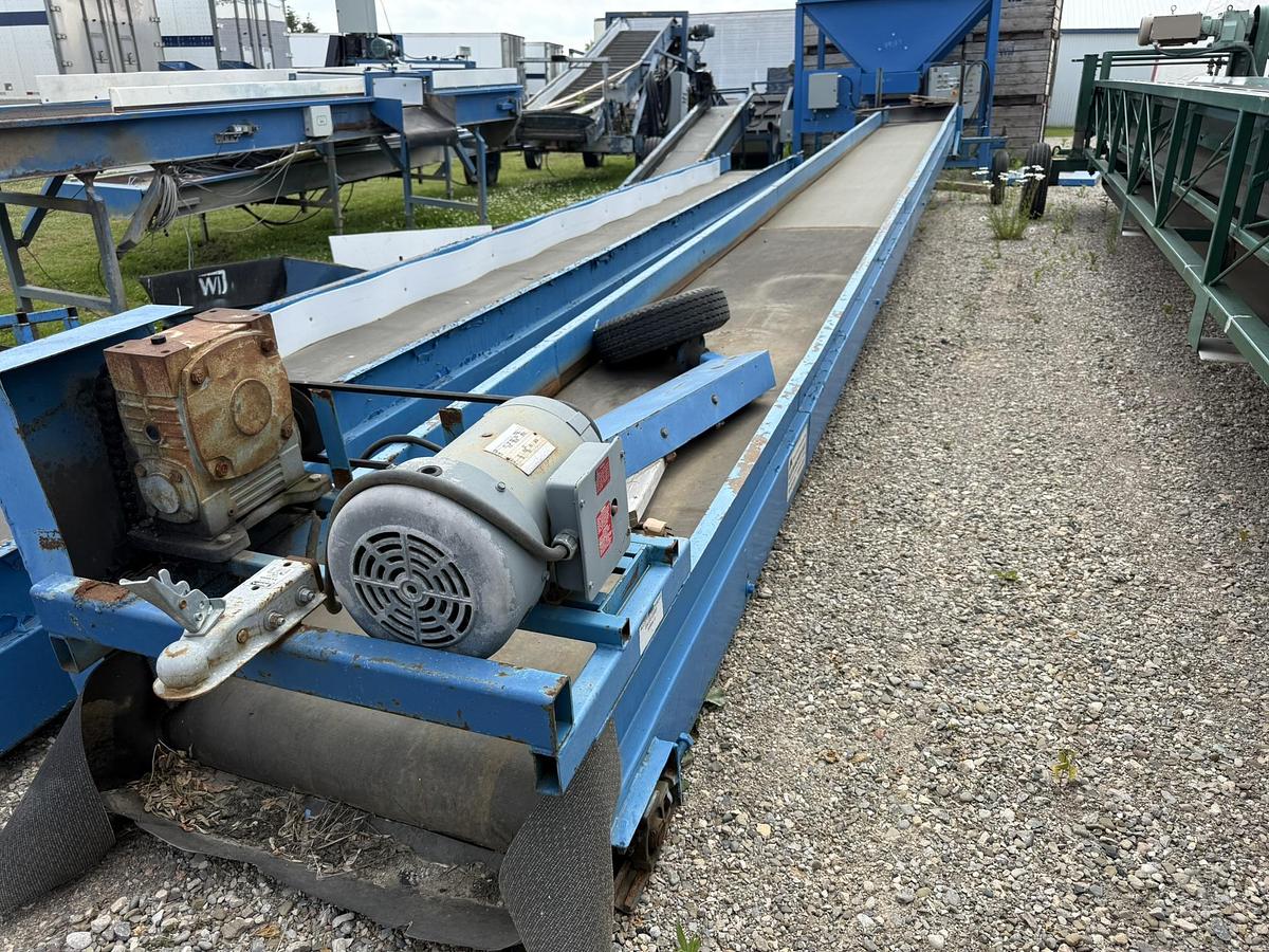 Used Alliston Machinery 34' Tag Along Conveyor With 28" Belt Single Phase
