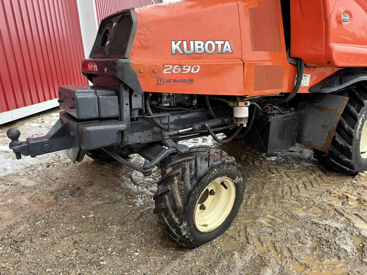 Used 2018 Kubota F2690, Cab, Heat, 4WD, Diesel, Blade