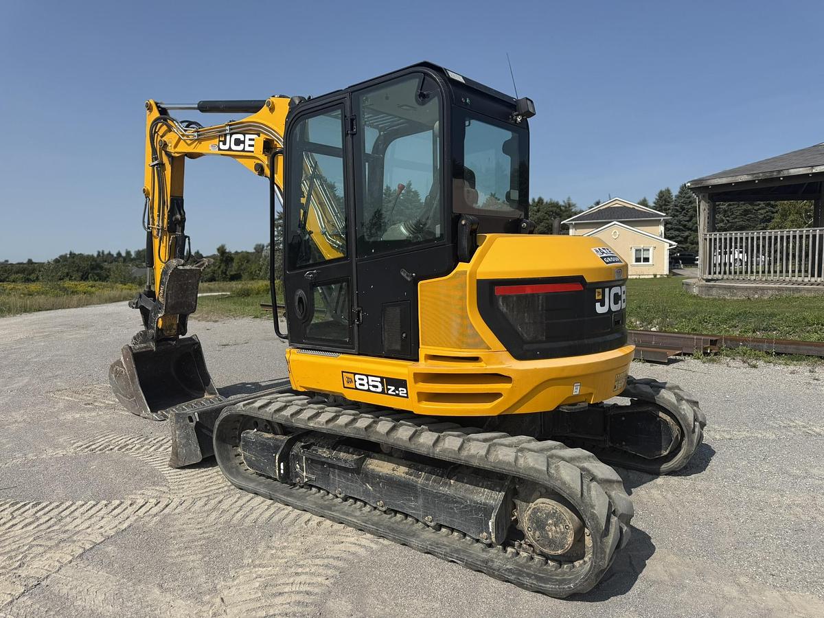 Used 2020 JCB 85Z-2 Mini Excavator, AMI Thumb, Bucket, Blade, Cab, 1093Hrs