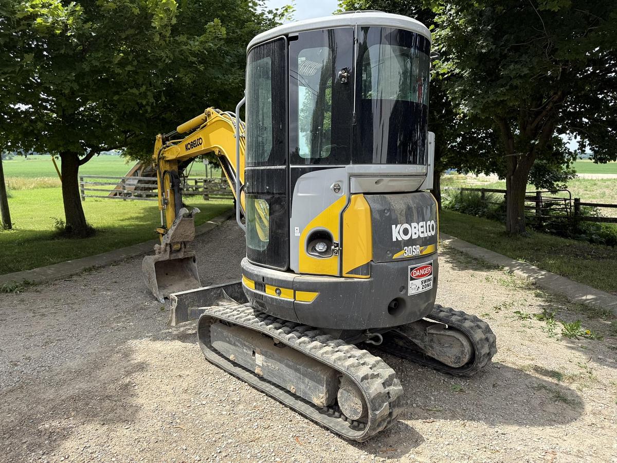 Used Kobelco SK30SR-3 Mini Excavator, Cab, Hydaulic Thumb