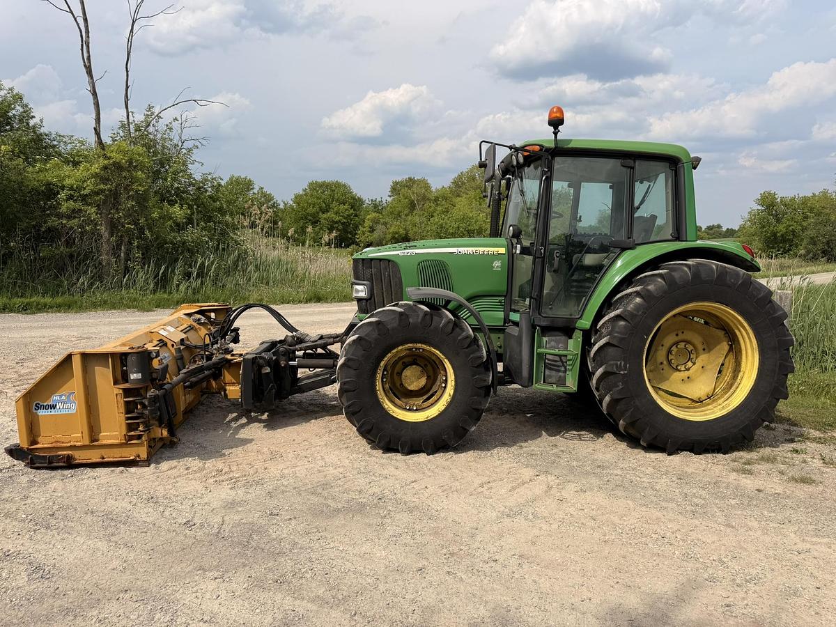 Used 2008 John Deere 6320, 24 SPD Power Quad, 9-15 HLA Blade
