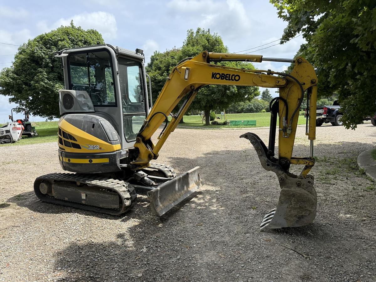 Used Kobelco SK30SR-3 Mini Excavator, Cab, Hydaulic Thumb