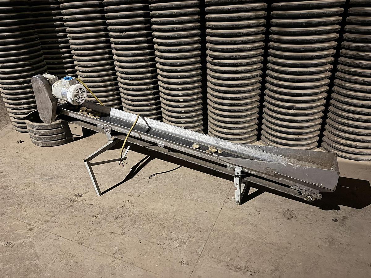 Used Stainless Conveyor, 8' Long, 6" Belt