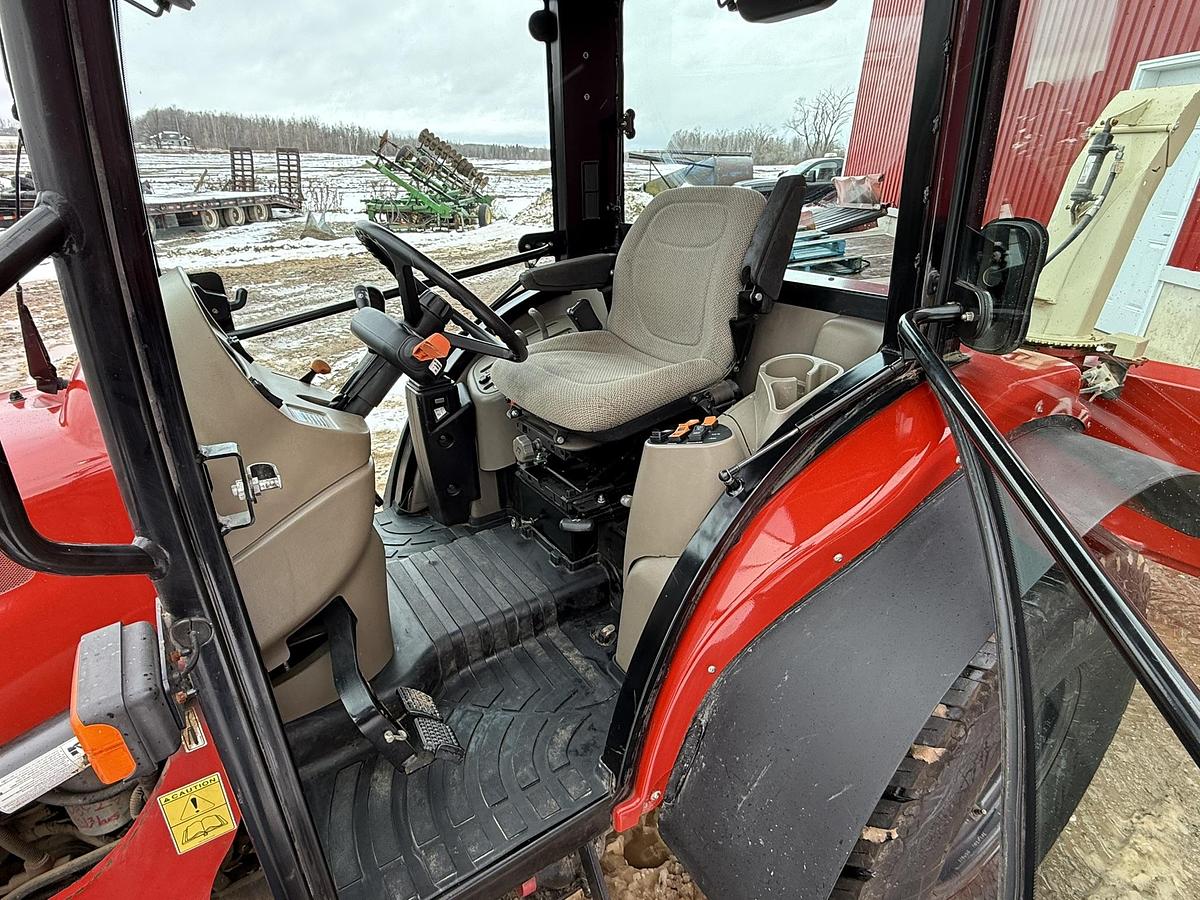 Used 2017 Case Farmall 55C CVT, Cab, 74" Blower, Extended Back Drag Blade
