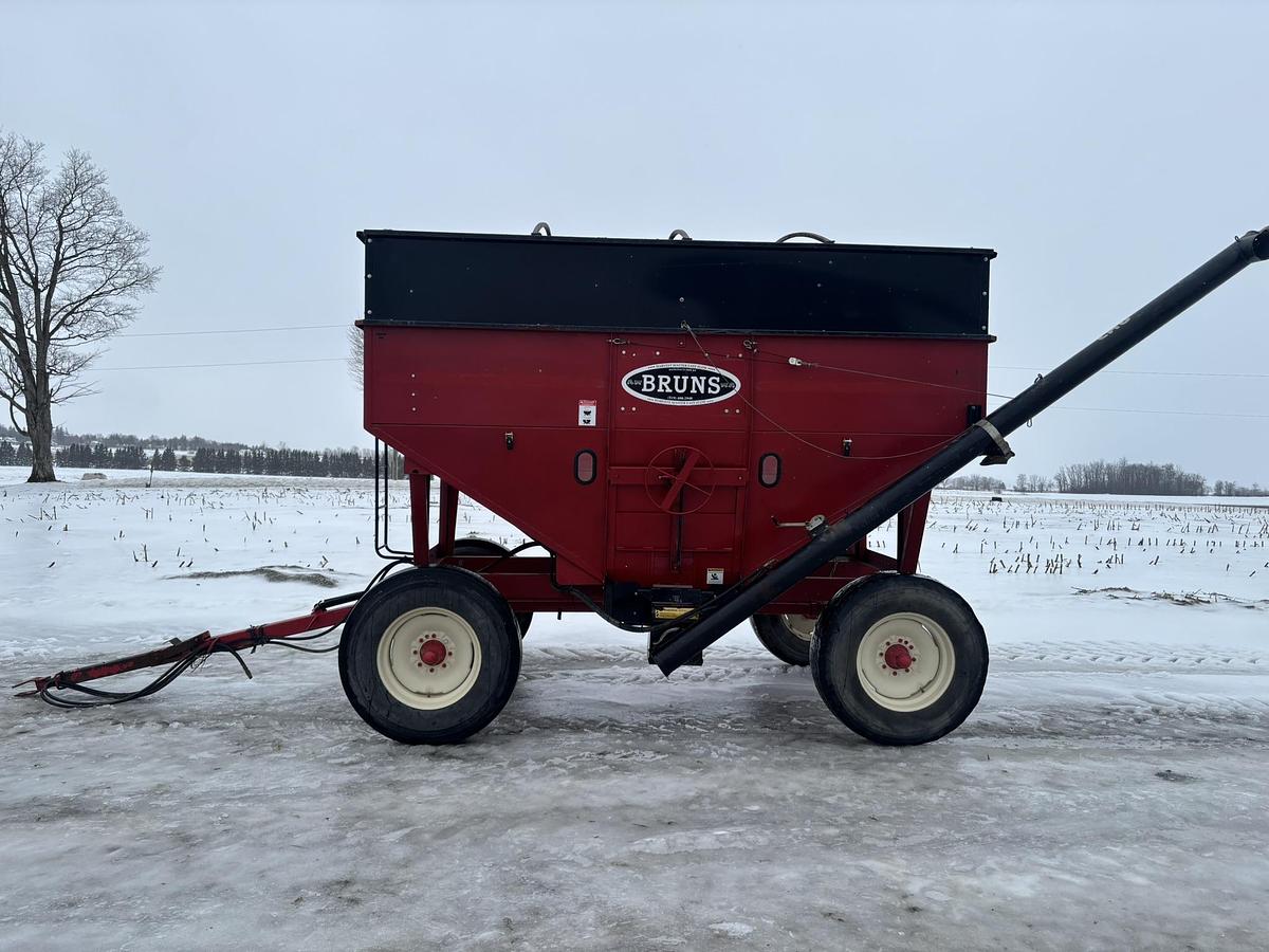 Used Bruns 400 Bushel Gravity Wagon With 14' Auger
