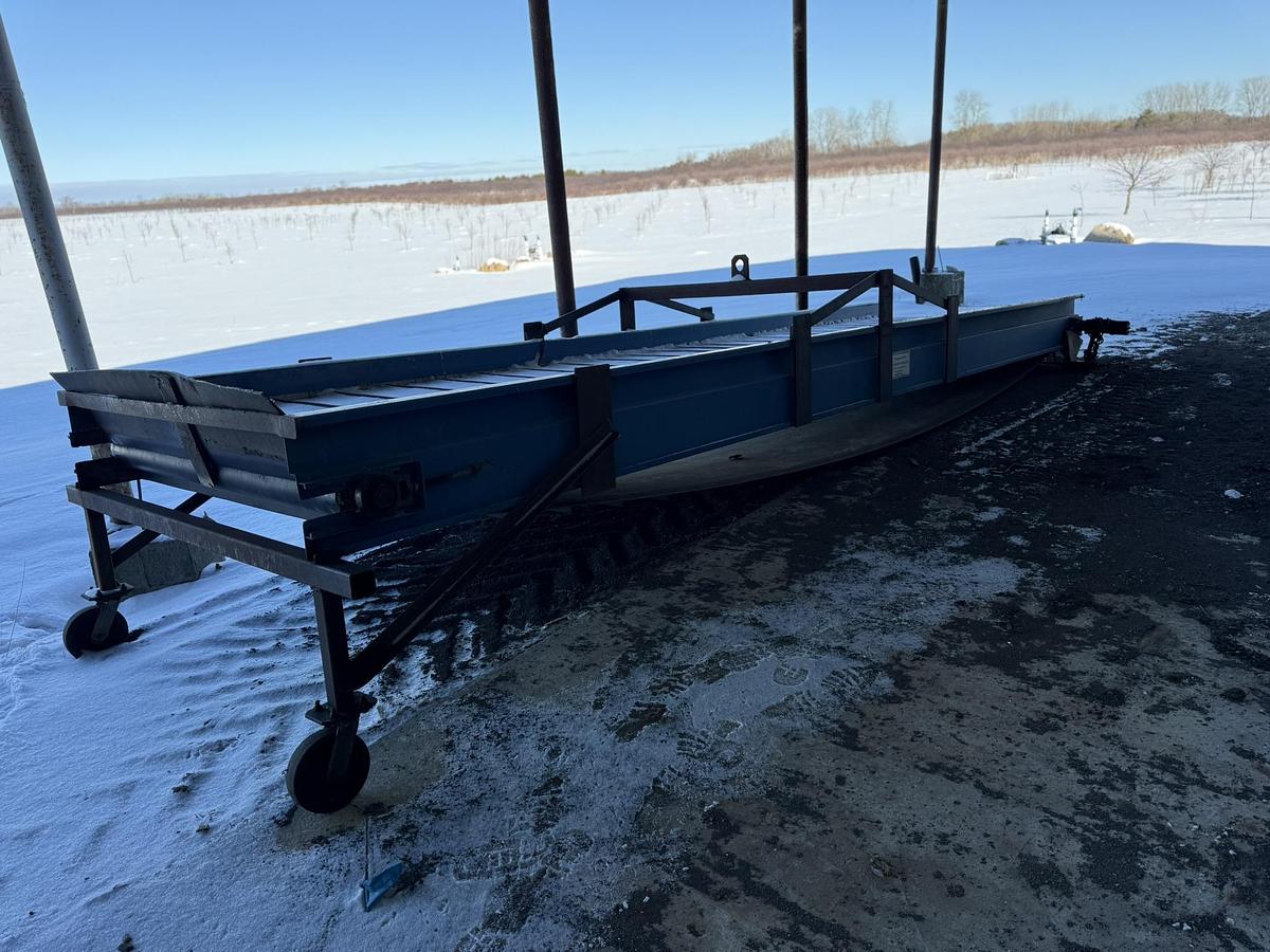 Used Alliston Machinery 20' Long By 60" Wide Elevator Conveyor